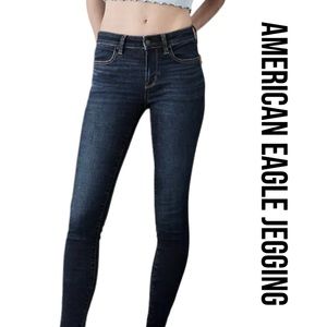 American Eagle Outfitters Jegging Low Rise Dark Wash Sz 6